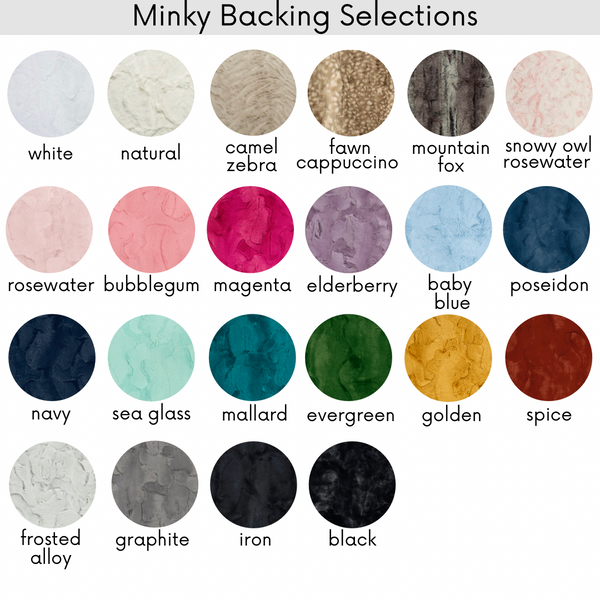 Plush minky baby blankets