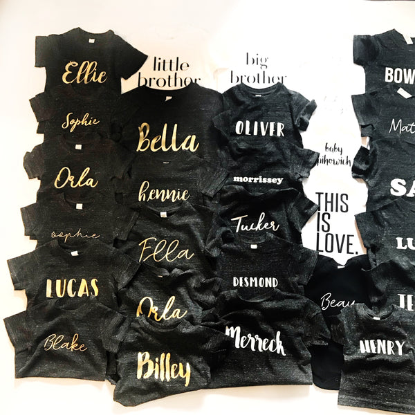 Personalized Name Shirt - WHITE - Dotboxed