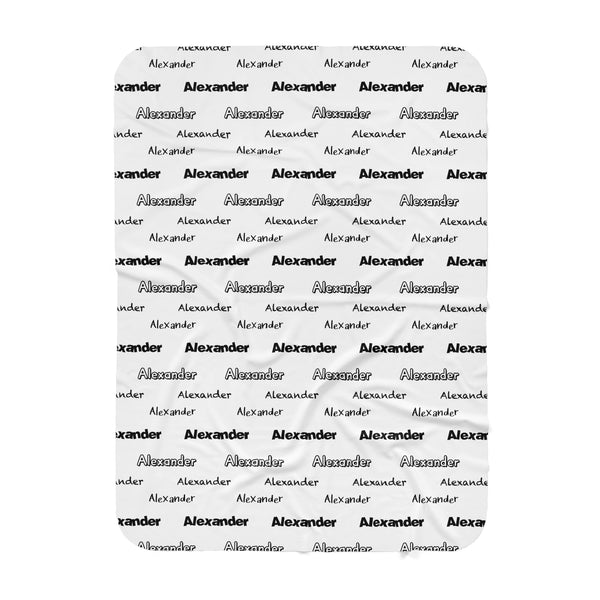 Personalized Name Swaddle Blanket - ALEXANDER Font style