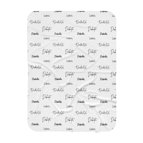 Personalized Name Swaddle Blanket - DAKOTA Font style