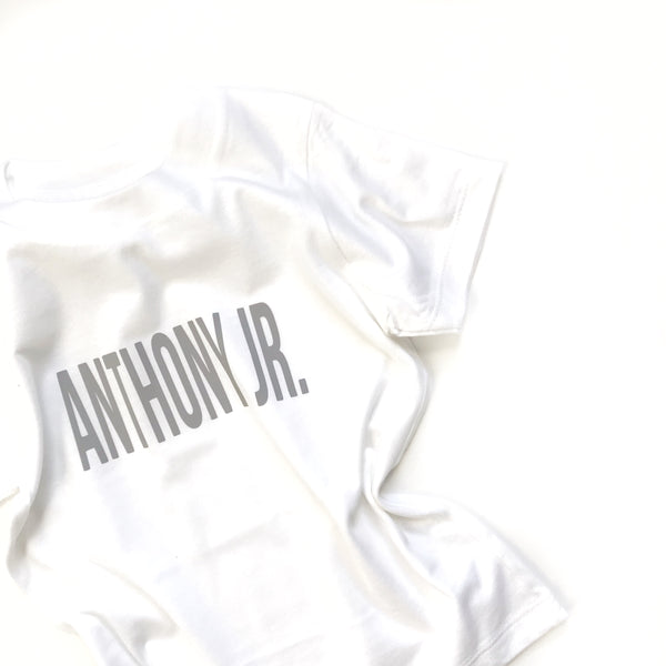 Personalized Name Shirt - WHITE - Dotboxed
