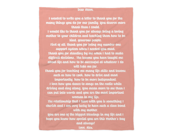 Letter To...  Minky Blanket *2 Layer - Dotboxed