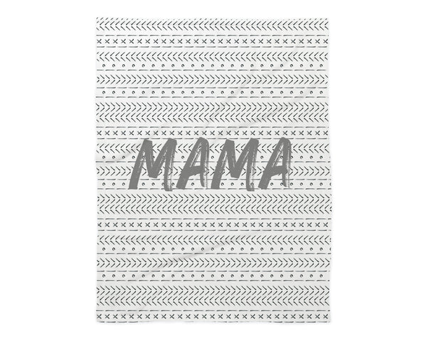 Family Name Minky Blanket - Mudcloth  *2 Layer - Dotboxed