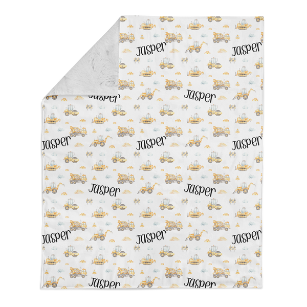 Name Blanket with Construction Design