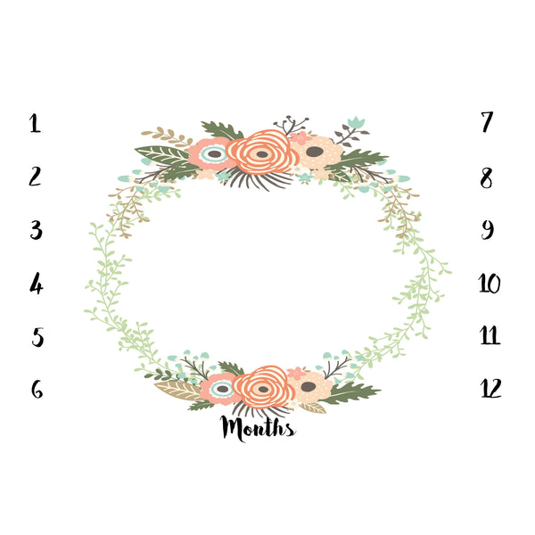 ANNIVERSARY BLANKET - FLORAL WREATH 1 - Dotboxed
