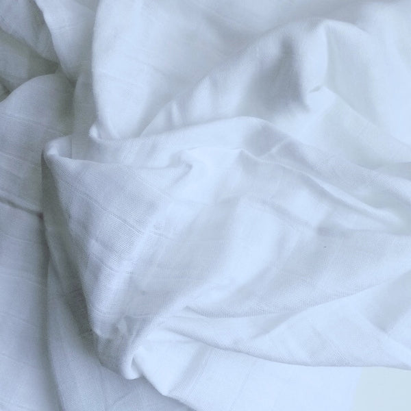 MUSLIN SWADDLE BLANKET - BASIC WHITE - Dotboxed