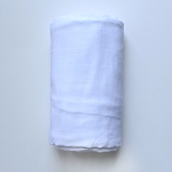MUSLIN SWADDLE BLANKET - MINI TRIO POMS - Dotboxed