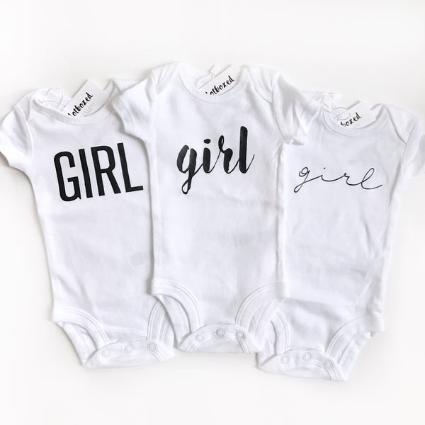 Girl Gender Reveal (handwritten font)- BODYSUIT - Dotboxed