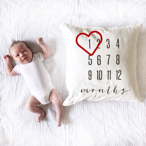 MILESTONE PILLOW ONE OF A KIND - MONTHS - Wholesale - Dotboxed